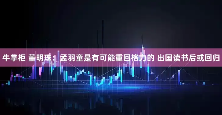 牛掌柜 董明珠：孟羽童是有可能重回格力的 出国读书后或回归